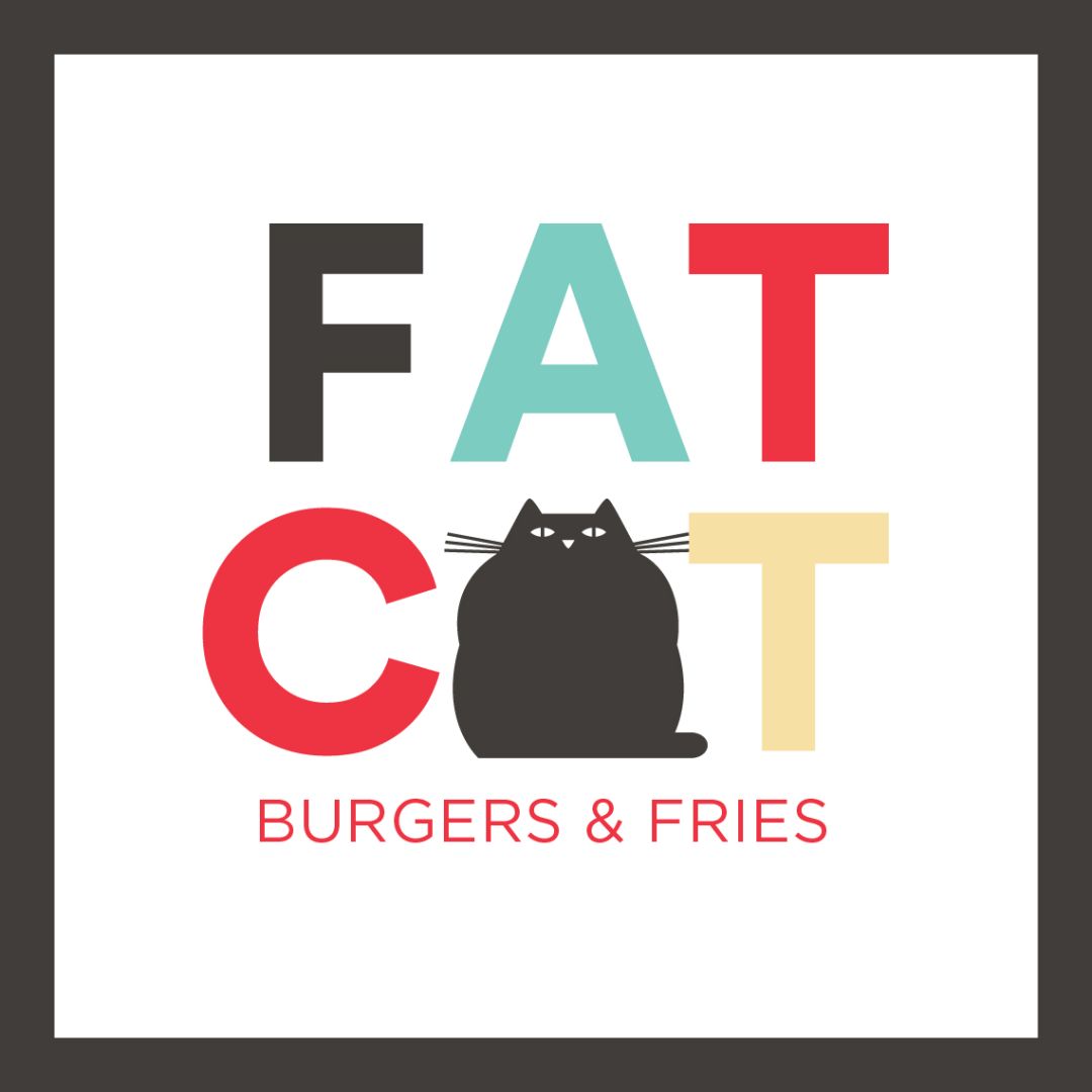 Fat Cat Burgers and Fries Logo