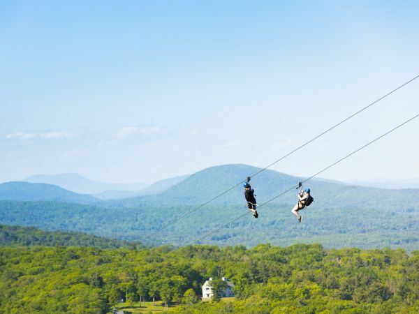Ziplining at Catamount