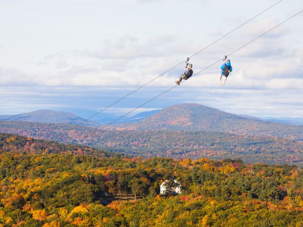 Ziplining at Catamount