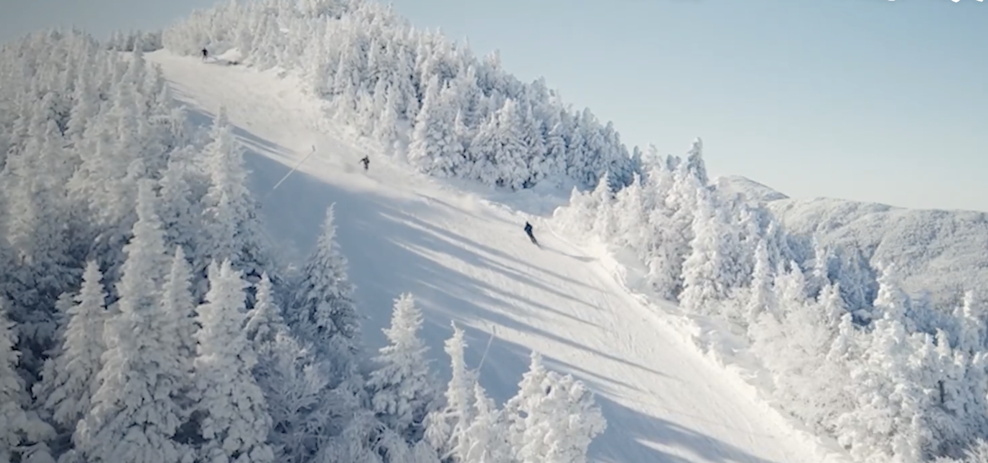 Three skiers skiing down a trail.